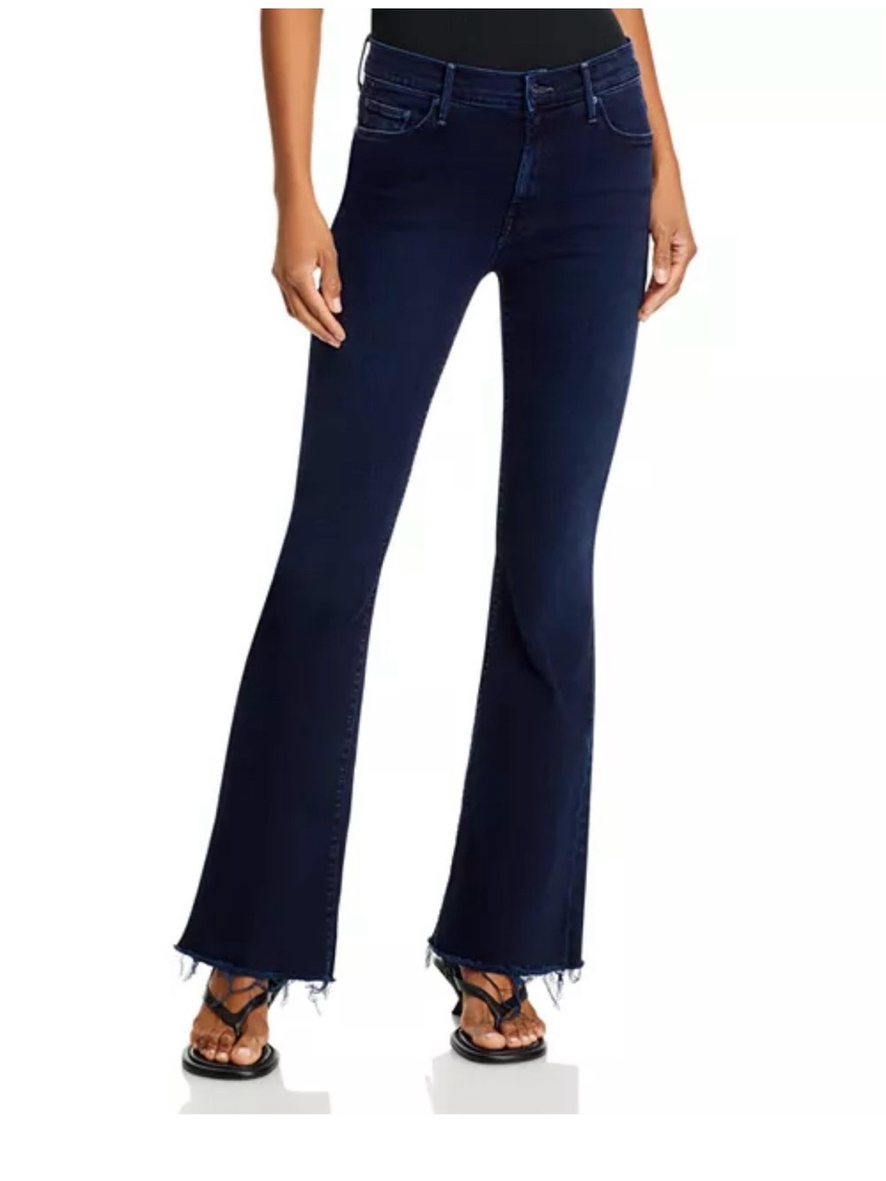 MOTHER The Weekender Fray Chip On My Shoulder Flare Jeans - High Rise